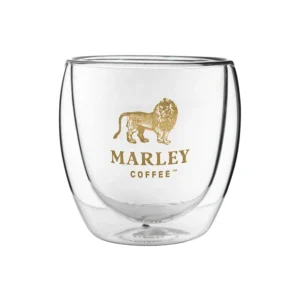 Set 2 Mini Glass Mugs Espresso